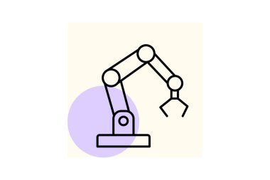 Endüstriyel Robot, vektör, piksel mükemmel, illüstratör dosyası