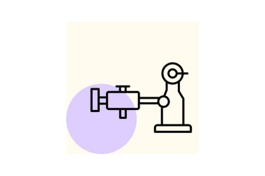 Endüstriyel Pompa, vektör, piksel mükemmel, illüstratör dosyası