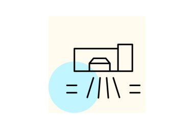 Endüstriyel havalandırma, vektör, piksel mükemmel, illüstratör dosyası