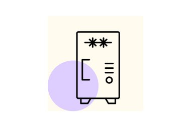 Sanayi Dondurucu, vektör, piksel mükemmel, illüstratör dosyası