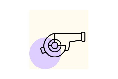 Endüstriyel Blower, vektör, piksel mükemmel, illüstratör dosyası