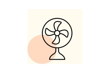 Endüstriyel fan, vektör, piksel mükemmel, illüstratör dosyası