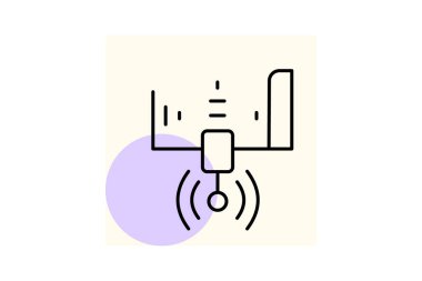 Endüstriyel sensör, vektör, piksel mükemmel, illüstratör dosyası