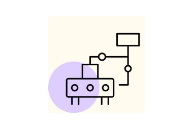 Endüstriyel Bilgisayar, vektör, piksel mükemmel, illüstratör dosyası