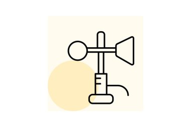 Endüstriyel Anemometre, vektör, piksel mükemmel, illüstratör dosyası