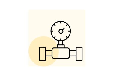 Endüstriyel Akış Ölçer, vektör, piksel mükemmel, illüstratör dosyası