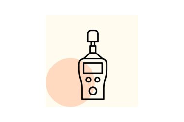 Endüstriyel Ses Ölçer, vektör, piksel mükemmel, illüstratör dosyası