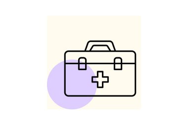 Endüstriyel ilk yardım kiti, vektör, piksel mükemmel, illüstratör dosyası