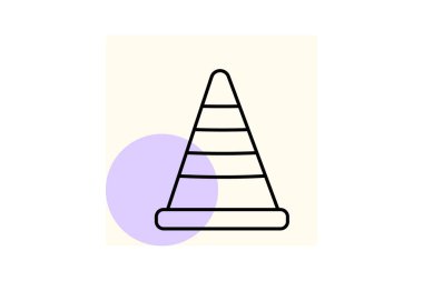 Endüstriyel Güvenlik Konisi, vektör, piksel mükemmel, illüstratör dosyası