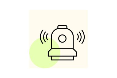 Sanayi Güvenliği Sireni, vektör, piksel mükemmel, illüstratör dosyası