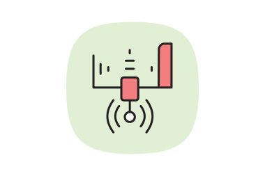 Endüstriyel sensör, vektör, piksel mükemmel, illüstratör dosyası