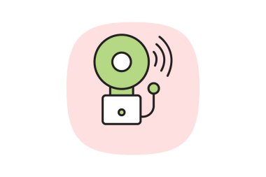 Endüstriyel alarm, vektör, piksel mükemmel, illüstratör dosyası