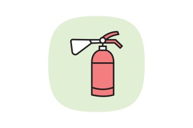 Endüstriyel yangın söndürücü, vektör, piksel mükemmel, illüstratör dosyası