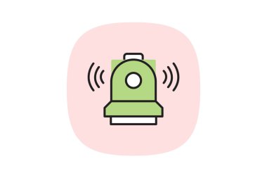 Sanayi Güvenliği Sireni, vektör, piksel mükemmel, illüstratör dosyası