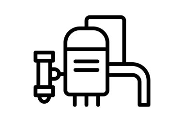 Su arıtma tesisi, vektör, piksel mükemmel, illüstratör dosyası