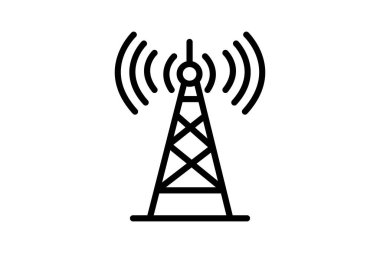 Telekomünikasyon Kulesi, vektör, piksel mükemmel, illüstratör dosyası