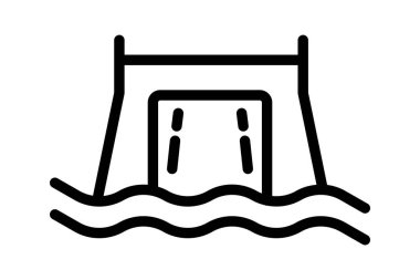 Baraj Yapısı, vektör, piksel mükemmel, illüstratör dosyası