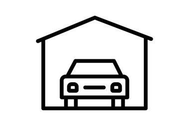 Otopark, vektör, piksel mükemmel, illüstratör dosyası