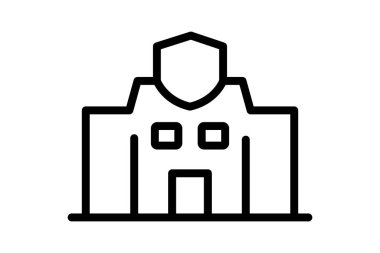 Polis Merkezi, vektör, piksel mükemmel, illüstratör dosyası