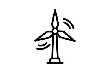Rüzgar türbini, vektör, piksel mükemmel, illüstratör dosyası
