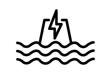 Hidroelektrik Santral, vektör, piksel mükemmel, illüstratör dosyası