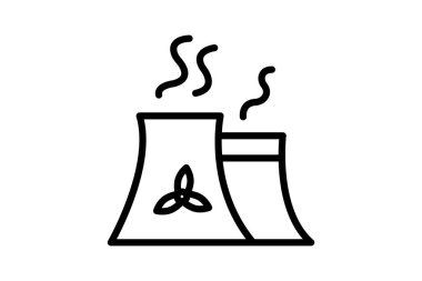 Nükleer Santral, vektör, piksel mükemmel, illüstratör dosyası