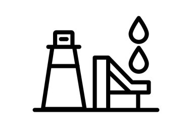 Yağ Rafinerisi, vektör, piksel mükemmel, illüstratör dosyası