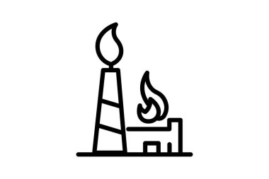 Doğal Gaz Tesisi, vektör, piksel mükemmel, illüstratör dosyası