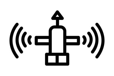 Uydu Yer İstasyonu, vektör, piksel mükemmel, illüstratör dosyası