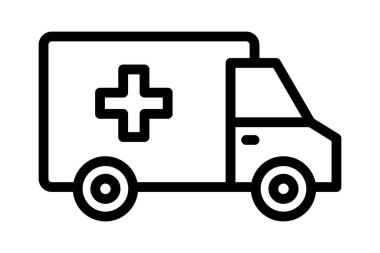 Mobil Hastane Birimi, vektör, piksel mükemmel, illüstratör dosyası