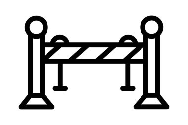 Kalabalık Kontrol Bariyeri, vektör, piksel mükemmel, illüstratör dosyası