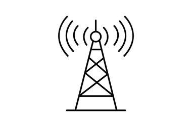 Telekomünikasyon Kulesi, vektör, piksel mükemmel, illüstratör dosyası