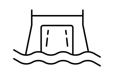 Baraj Yapısı, vektör, piksel mükemmel, illüstratör dosyası