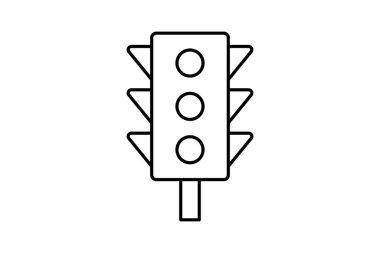 Trafik sinyali, vektör, piksel mükemmel, illüstratör dosyası