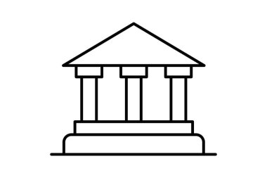 Adliye binası, vektör, piksel mükemmel, illüstratör dosyası