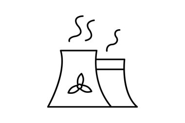 Nükleer Santral, vektör, piksel mükemmel, illüstratör dosyası