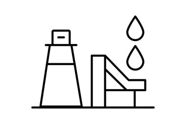 Yağ Rafinerisi, vektör, piksel mükemmel, illüstratör dosyası