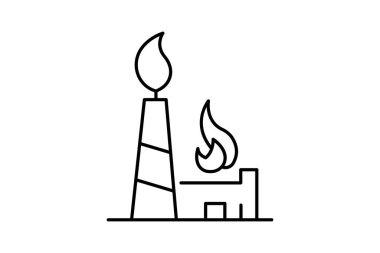 Doğal Gaz Tesisi, vektör, piksel mükemmel, illüstratör dosyası