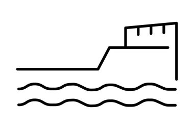 Sahil Seawall, vektör, piksel mükemmel, illüstratör dosyası