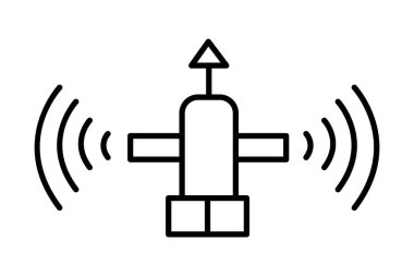 Uydu Yer İstasyonu, vektör, piksel mükemmel, illüstratör dosyası