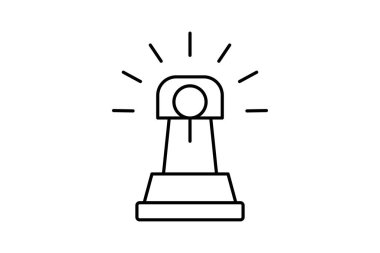 Acil Işıklandırma Kulesi, vektör, piksel mükemmel, illüstratör dosyası