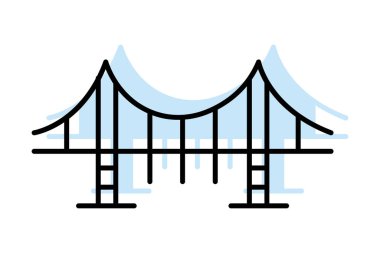 Köprü yapısı, vektör, piksel mükemmel, illüstratör dosyası