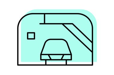 Metro istasyonu, vektör, piksel mükemmel, illüstratör dosyası