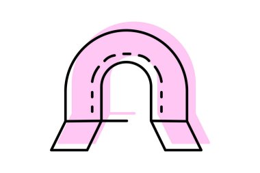 Tünel Geçidi, vektör, piksel mükemmel, illüstratör dosyası