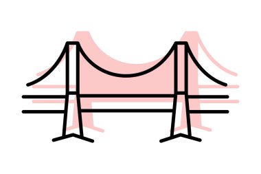 Yaya köprüsü, vektör, piksel mükemmel, illüstratör dosyası