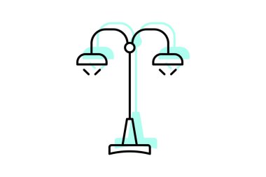 Sokak Işıklandırma, vektör, piksel mükemmel, illüstratör dosyası