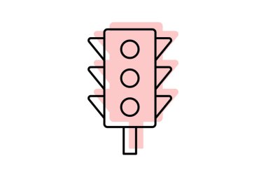 Trafik sinyali, vektör, piksel mükemmel, illüstratör dosyası