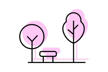 Kamu Parkı, vektör, piksel mükemmel, illüstratör dosyası