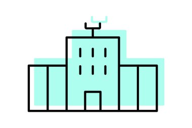 Hapishane Tesisi, vektör, piksel mükemmel, illüstratör dosyası