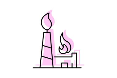 Doğal Gaz Tesisi, vektör, piksel mükemmel, illüstratör dosyası